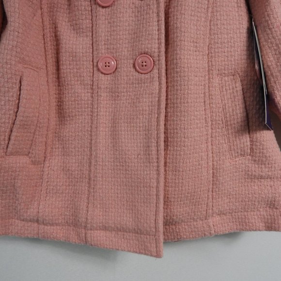 C739 Madden Girl Pink Pea Coat - Picture 3 of 7